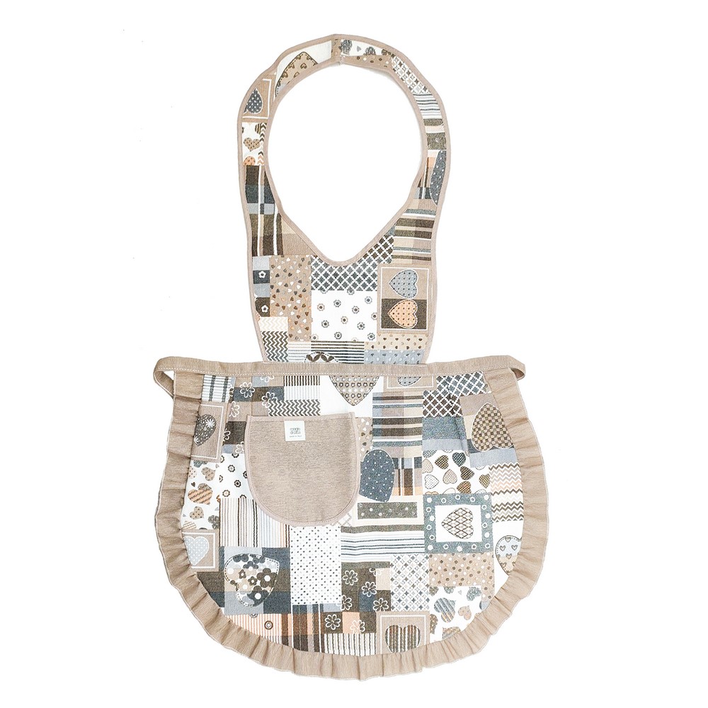 Grembiuli con pettorina MEGAN cm.60x65 con tasca e volant