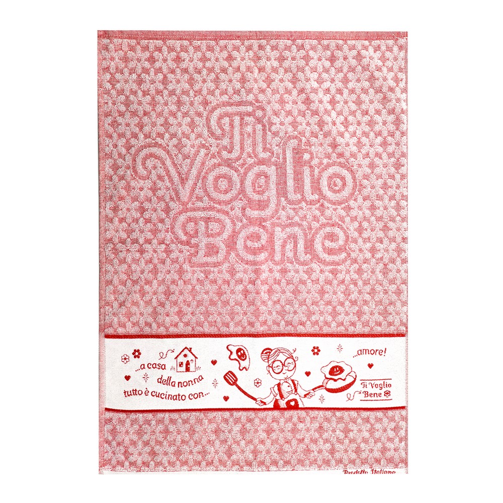 Strofinaccio NONNA base colorata cm.50x70