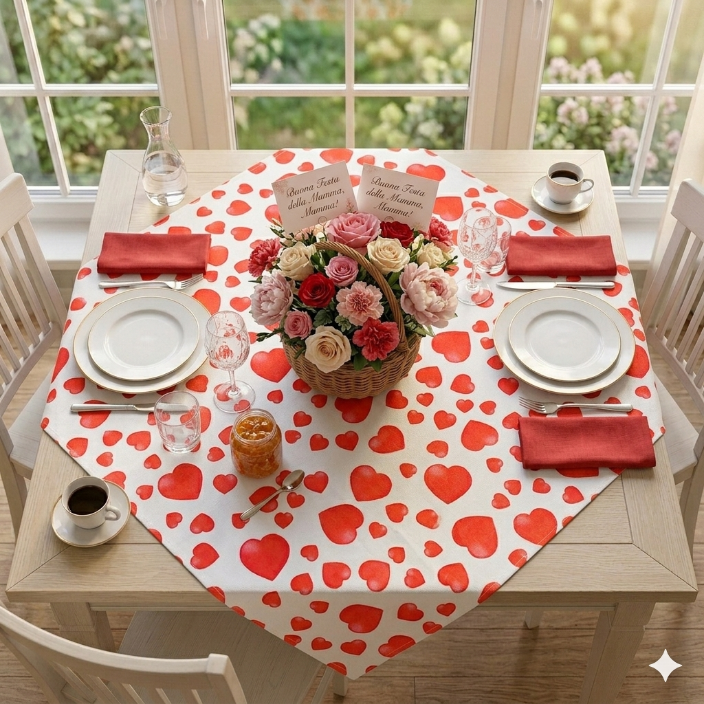 Centrotavola 90X90 DOLCI BATTITI