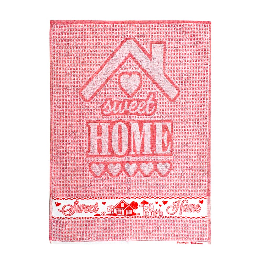 Strofinaccio spugna HOME SWEET HOME cm.50x70