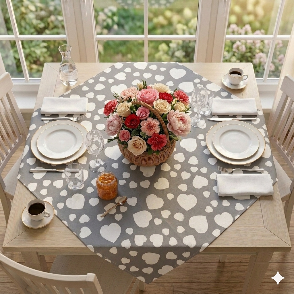 Tovaglia cm.90x90 DOLCI BATTITI