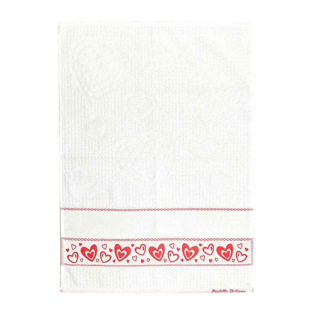 Strofinaccio da ricamare CUORE spugna cm.50x70