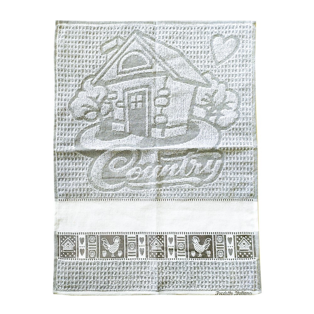 Strofinaccio COUNTRY cm.50x70 base colorata con etamine