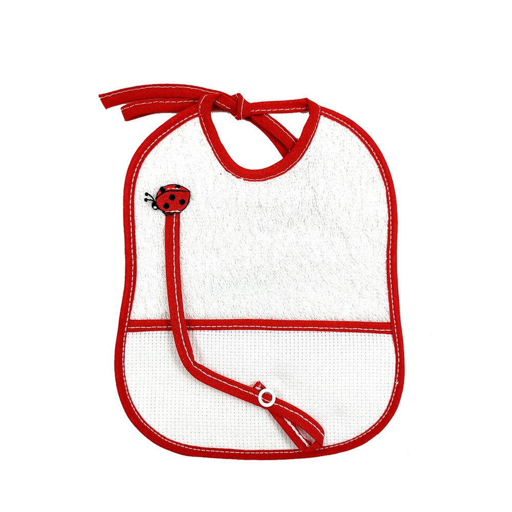 Bavetta ANIMALETTO cm.16x18 con tasca da ricamare