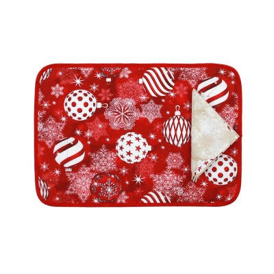 Set prima colazione CHRISTMAS BALL  :tovaglietta imbottita cm. 35x50+tov.lo cm. 30x30