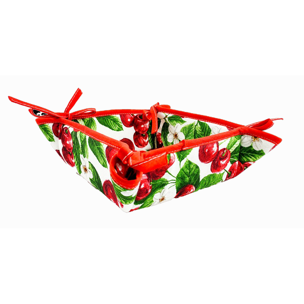 Cestino Portapane  imbottito SUMMER CHERRY
