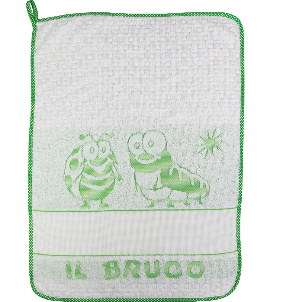 Asciugamano IL BRUCO cm.40x55 in spugna con banda da ricamare