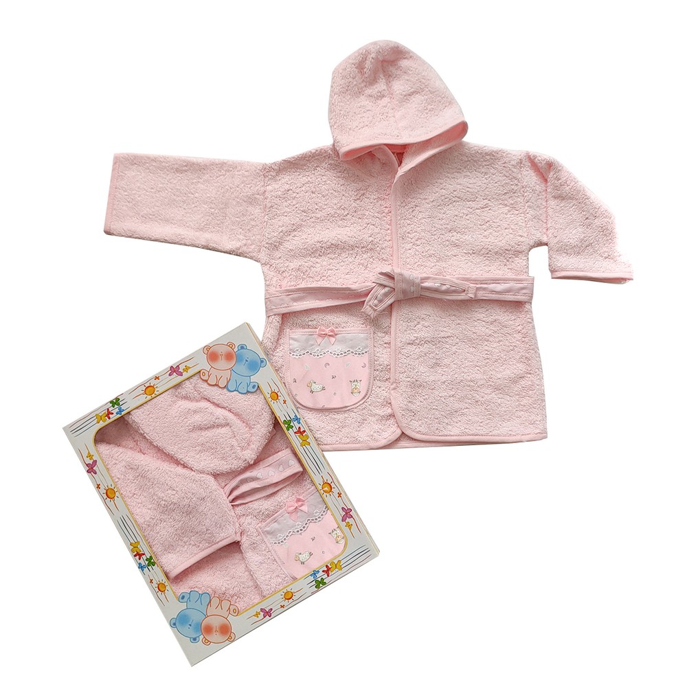 Accappatoio bimbo MARGOT tg.0/1anni con cappuccio