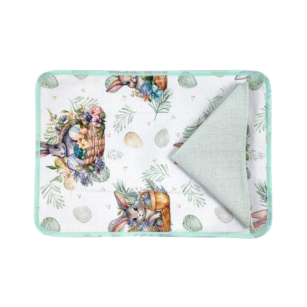 Set colazione GREEN RABBIT: tovaglietta + tovagliolo