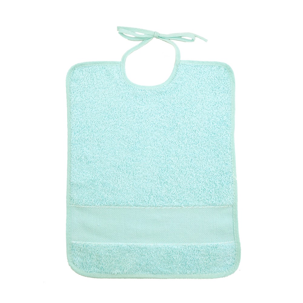Confezione 2 bavaglini RICAMA TU cm.25x32 con laccetti da ricamare