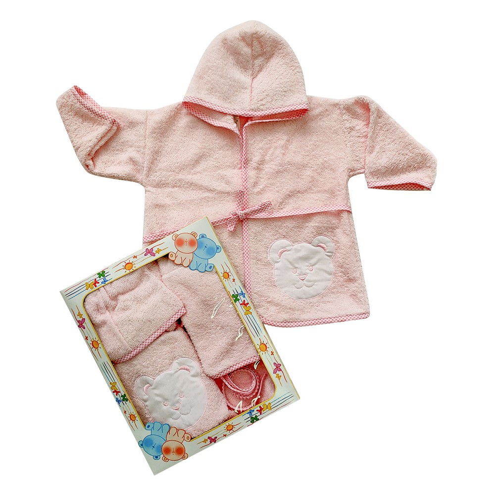 Accappatoio Bambino Spugna ROBIN anni 0 in spugna con cappuccio