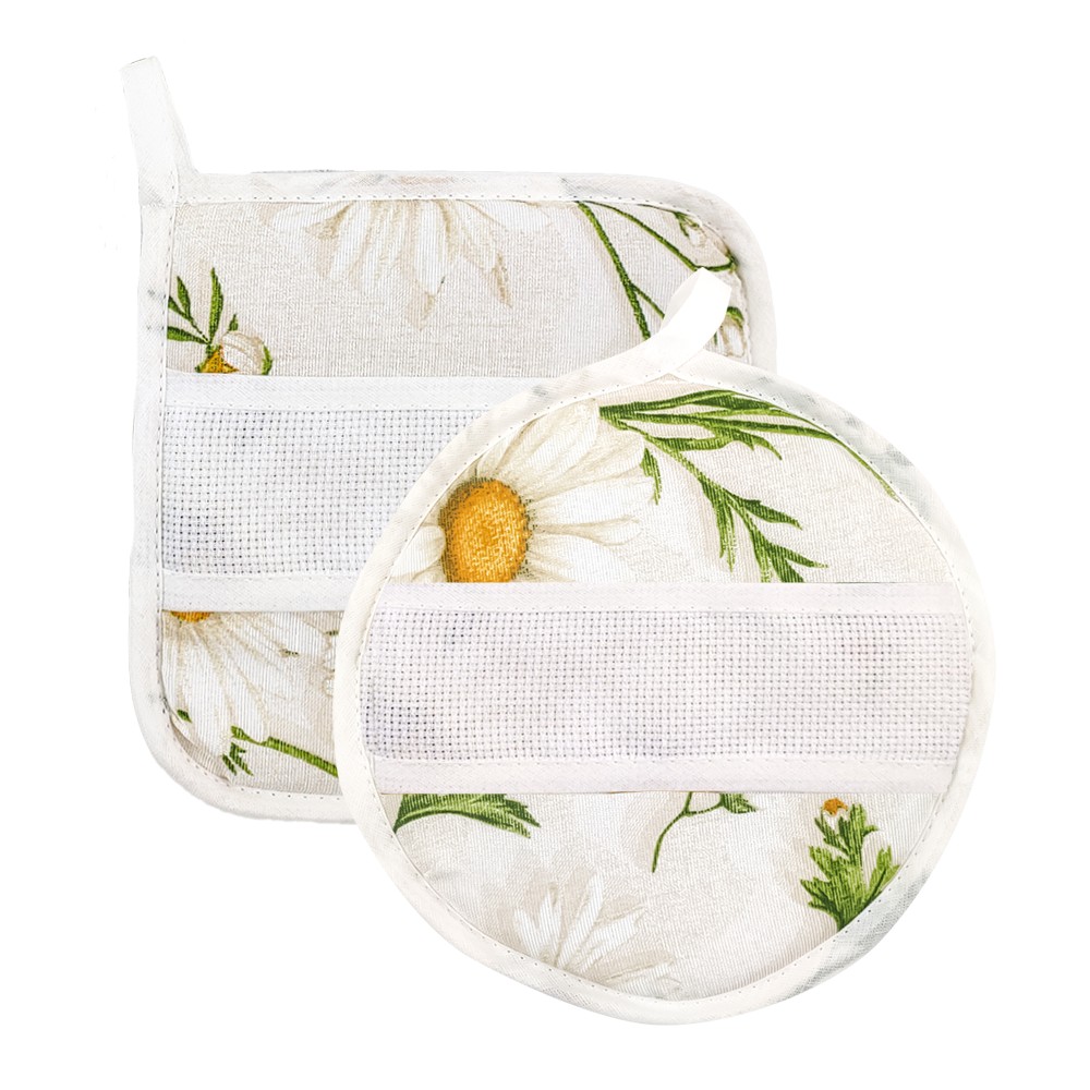 Presine assortite quadrate e tonde con inserto da ricamare PRIMAVERA SUMMER