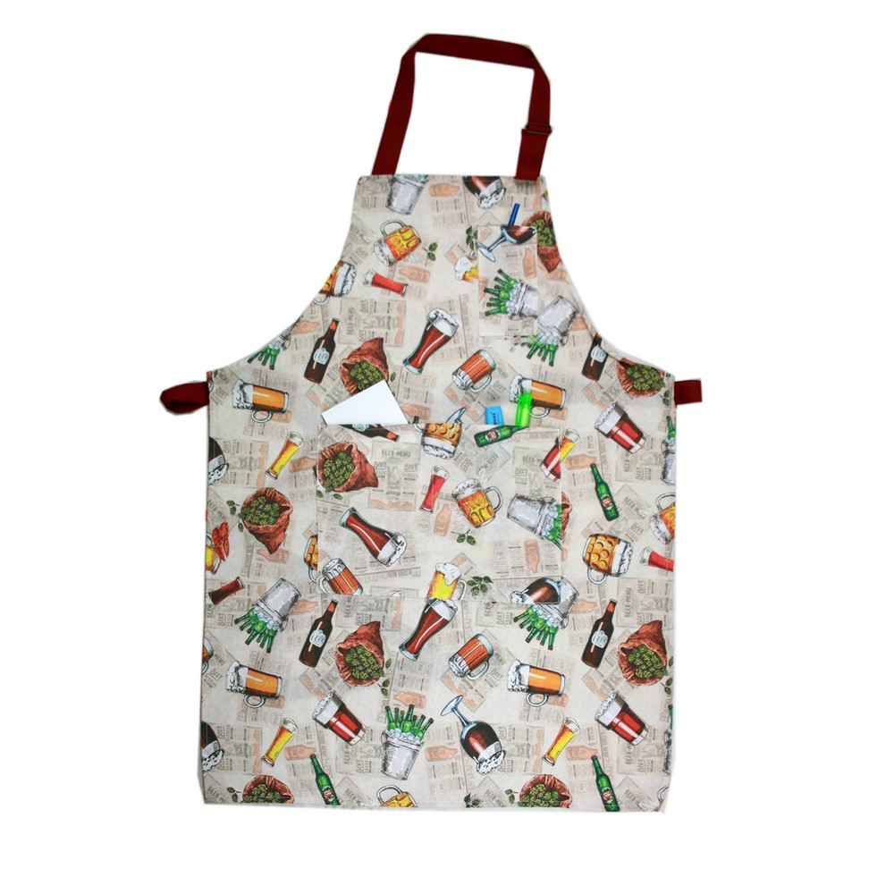 Grembiule intero COCKTAIL cm.66x86 con tasca centrale+allacciatura fibbia