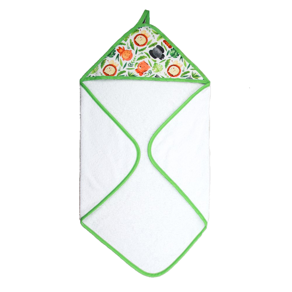 Accappatoio SEBASTIAN cm.60x60 in spugna con cappuccio in tela stampata