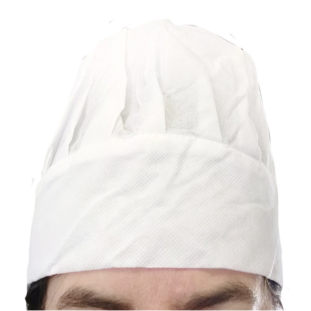 Cappello CHEF in tnt - usa  e getta - bianco