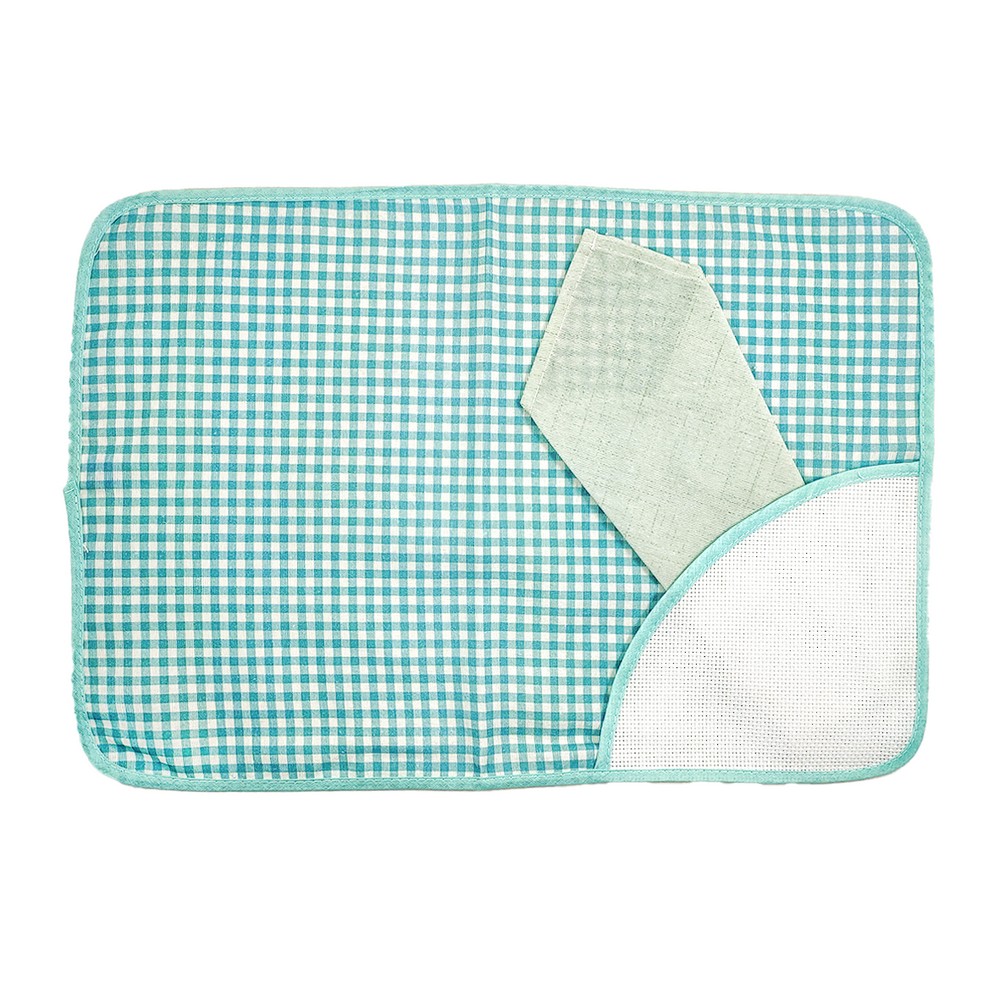 Set colazione RUBY: tovaglietta con tasca angolare in etamine + tovagliolo