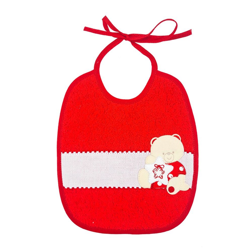 Bavetta GILLY CHRISTMAS con laccetti, fascia in etamine e applicazione