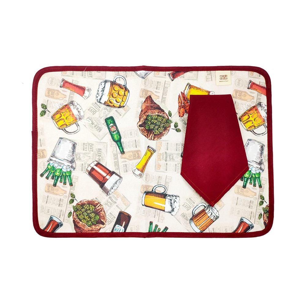 Tovagliette americana imbottita+tovagliolo SUMMER ASSORTITI