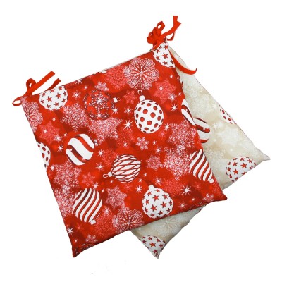 Confezione 2  cuscini trapuntino cm.40x40 CHRISTMAS BALL –  Imbustati 