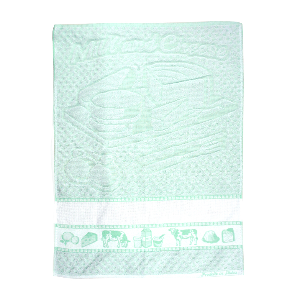 Strofinaccio spugna MILK CHEESE cm.50x70 con inserto da ricamare