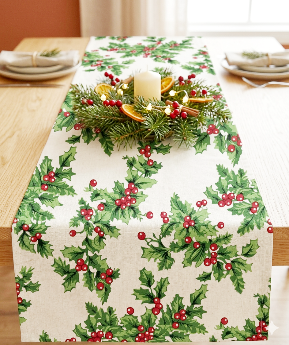 Runner CHRISTMAS AGRIFOGLIO