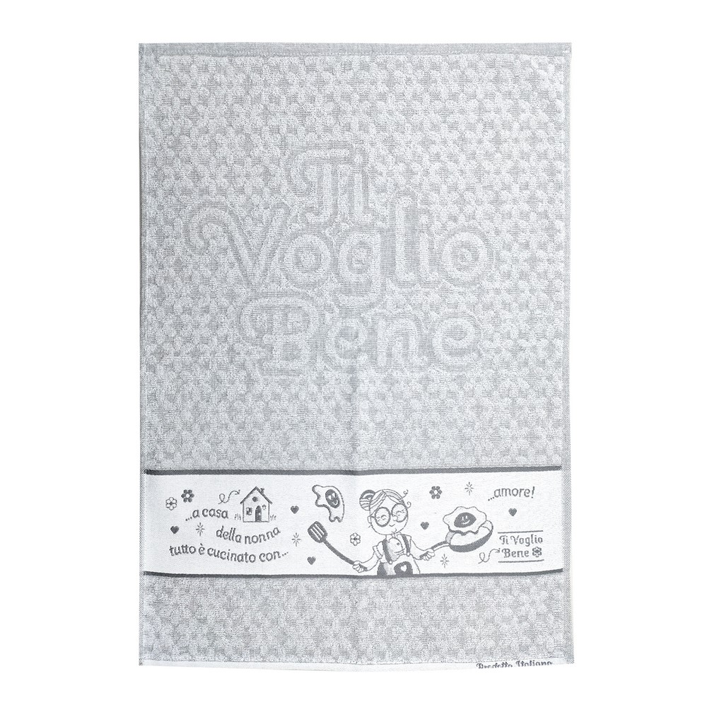 Strofinaccio NONNA base colorata cm.50x70
