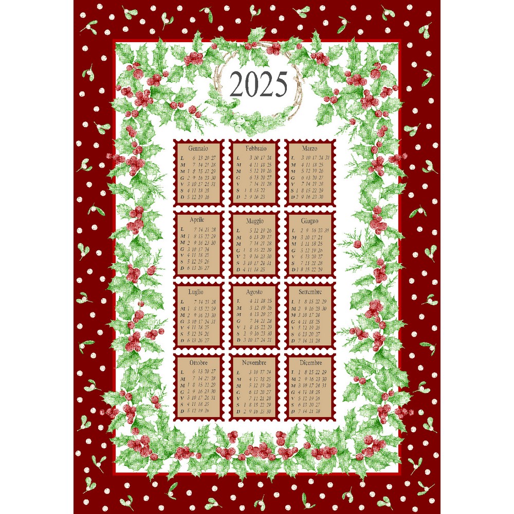 Strofinaccio Calendario in astuccio con astina