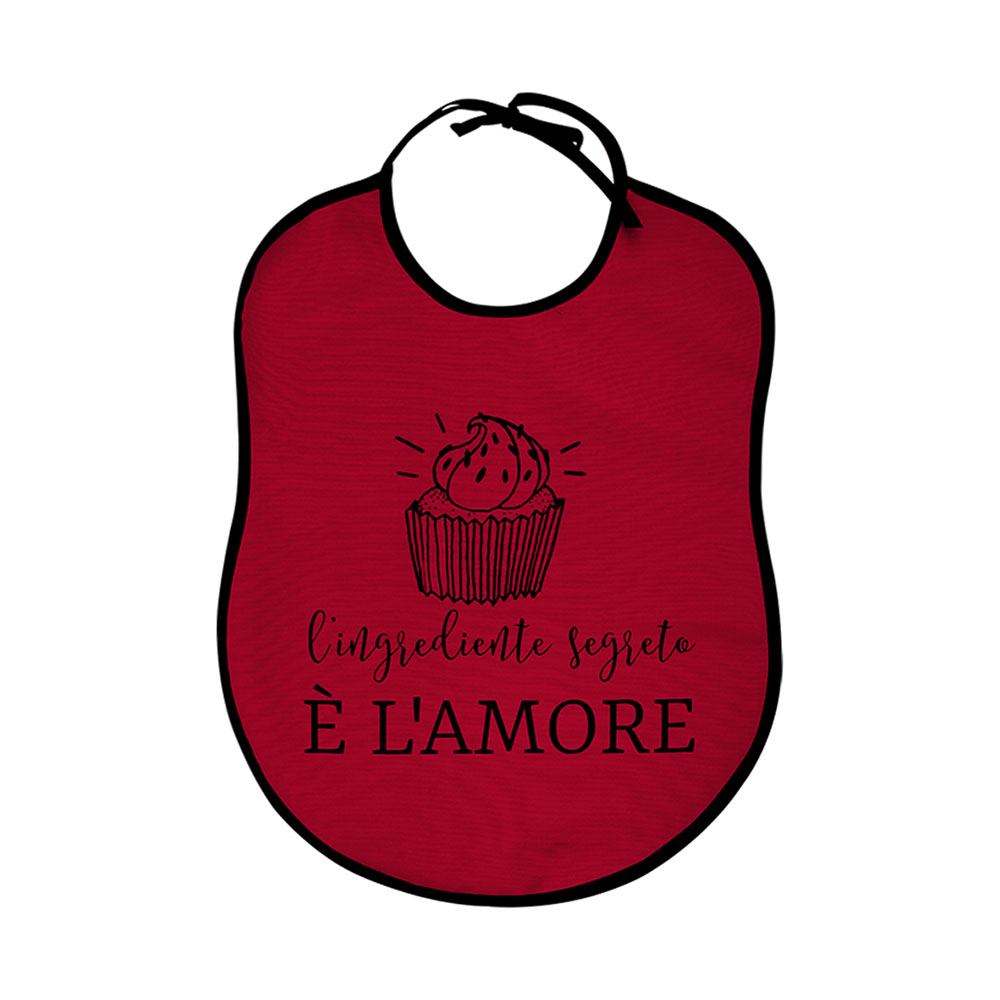 Bavaglione LA CUCINAZZA cm.45x60 con stampe SPIRITOSE