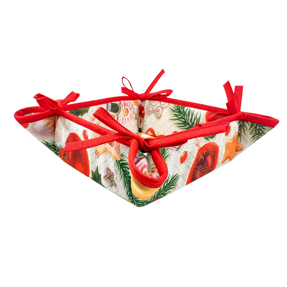 Portapane imbottito CHRISTMAS MAGIC cm.20x20