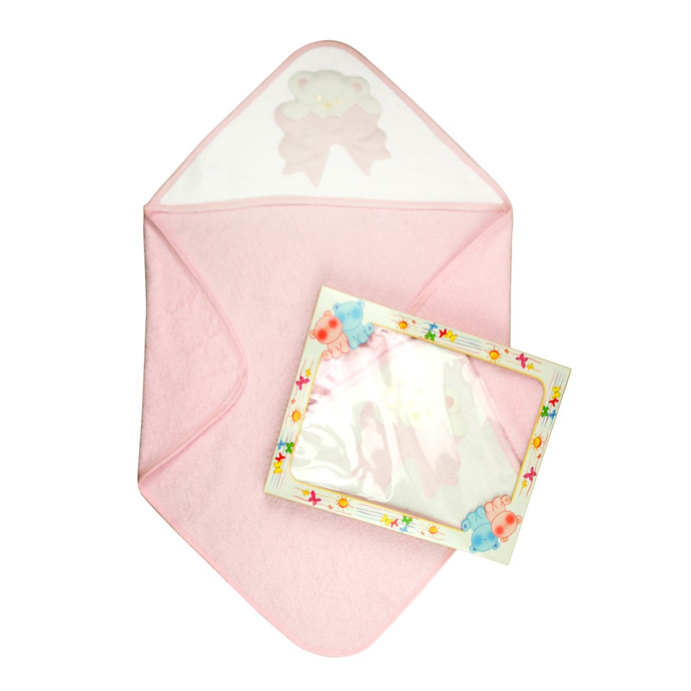 Accappatoio neonato a triangolo WINNIE cm.60x60 in spugna e applicazione - in scatola
