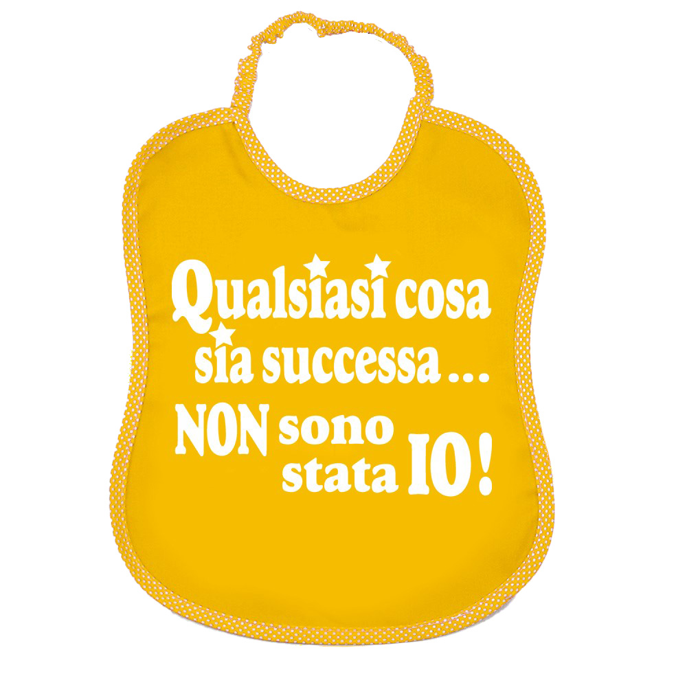 Bavaglione BABY  cm.30x36 - stampato con transfer SCRITTE SPIRITOSE