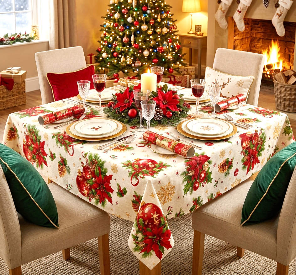 Tovaglia x 4 cm. 140X140 CHRISTMAS VOCAR