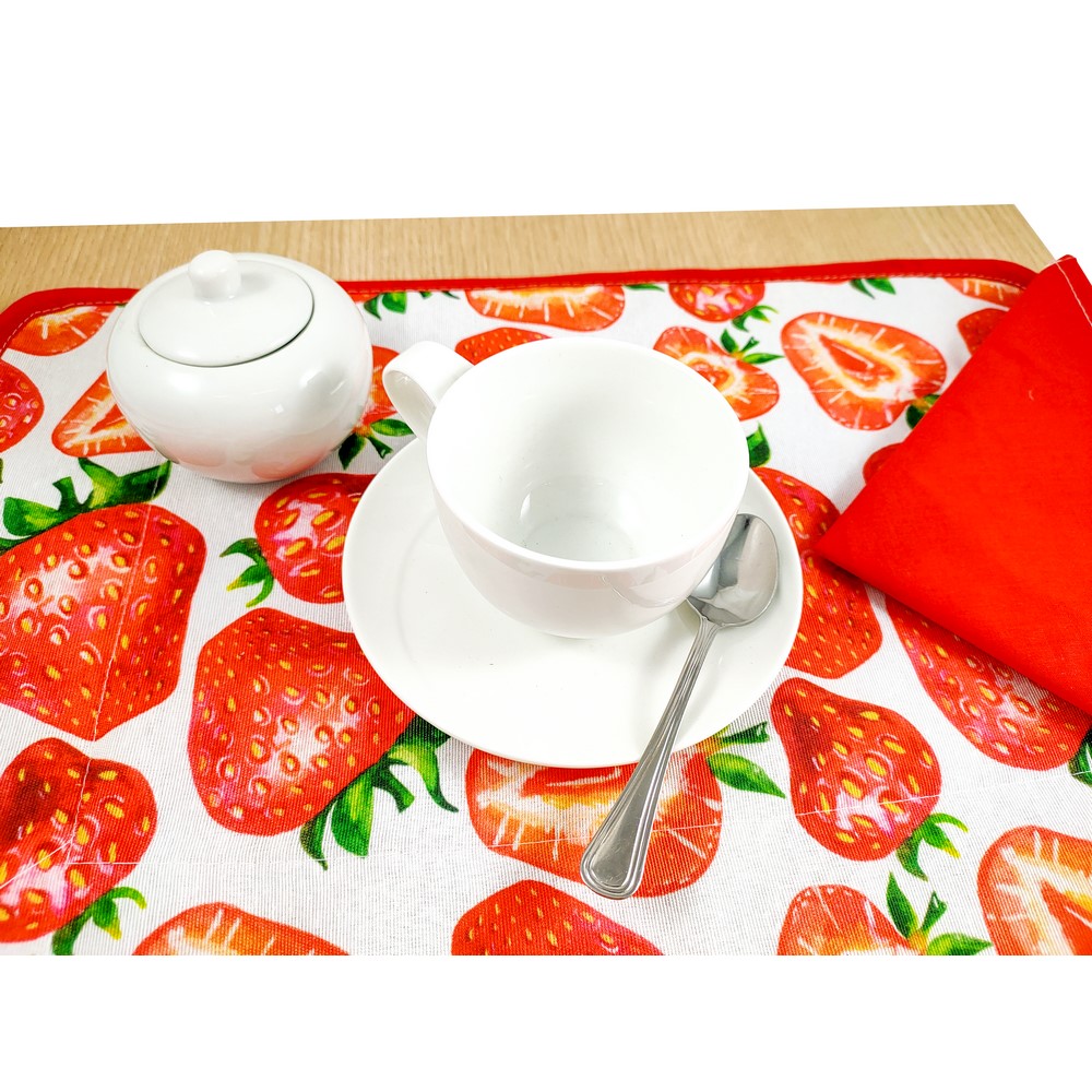 Set prima colazione linea FRUITS tovaglietta imbottita cm.35x50+tov.lo cm.30x30