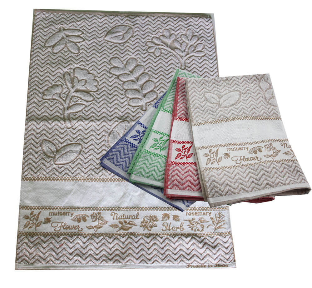 Strofinaccio AROMATICHE cm.50x70 con fascia da ricamare