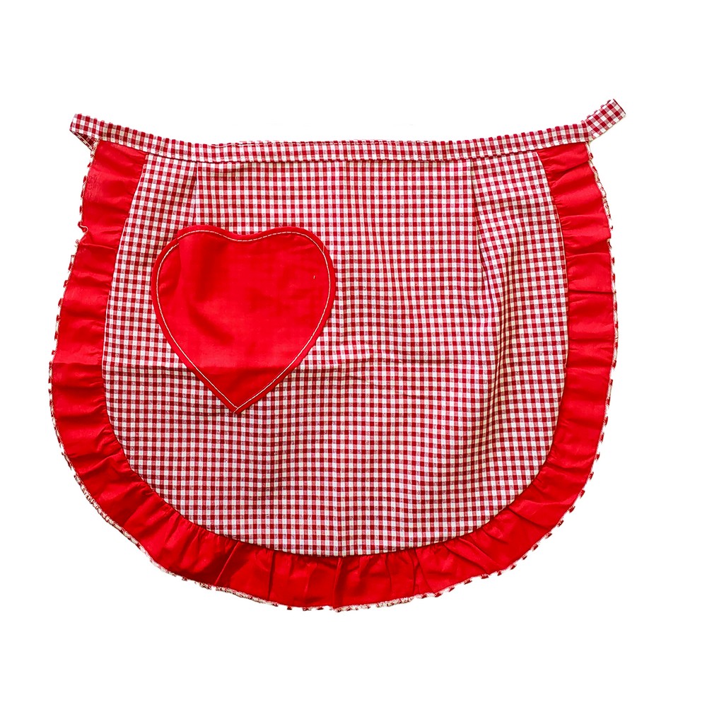 Grembiule a vita CUORE cm.50x60 con tasca a forma di cuore