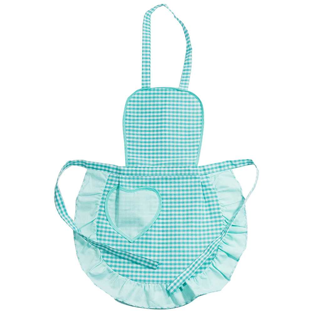 Grembiulino baby CUORICINO cm.39x50 con pettorina e tasca a forma di cuore