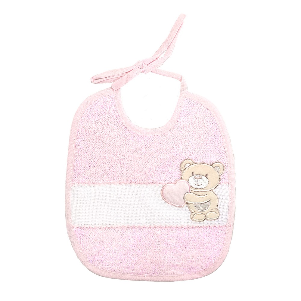 Bavetta GILLY cm. 20x23 con laccetti e fascia da ricamare