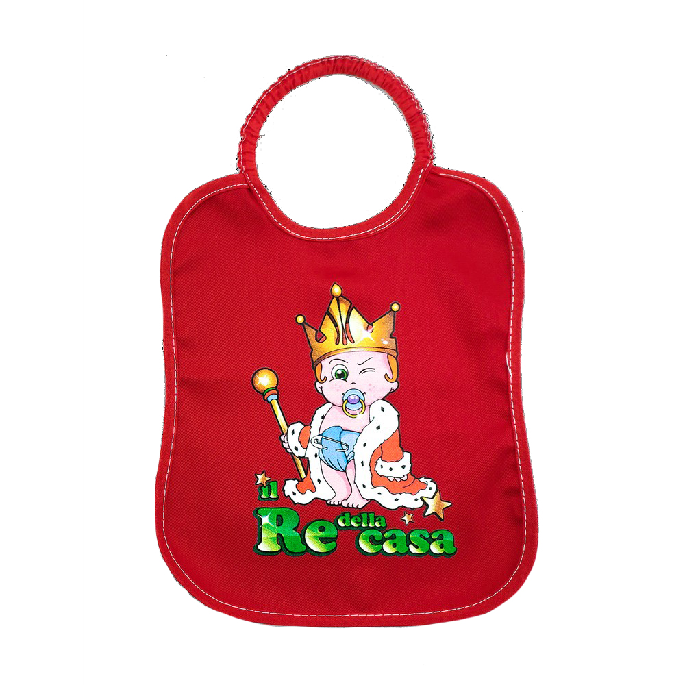 Bavetta baby SMILE cm.22x26 con elastico - stampate con transfer con frasi spiritose