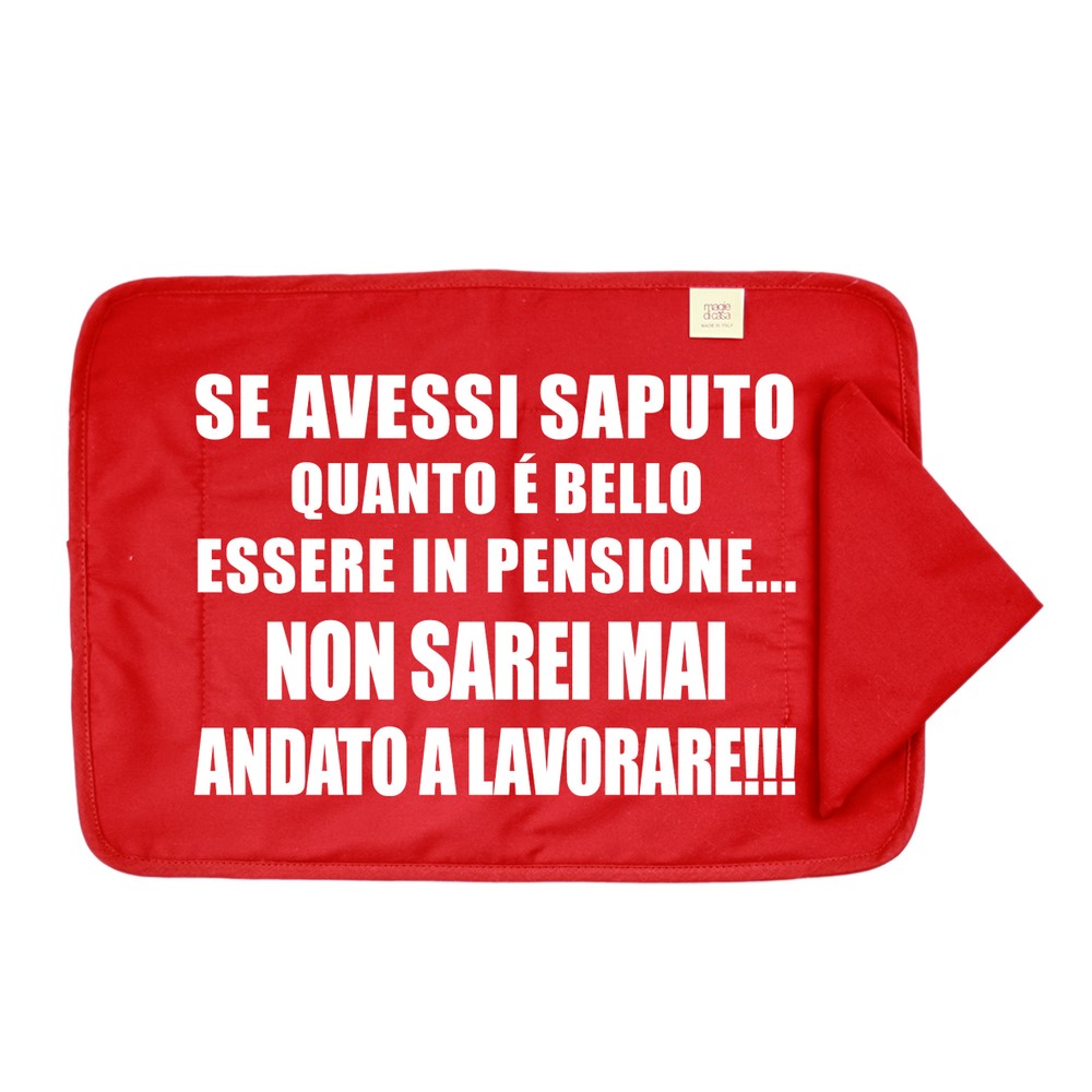 Set prima colazione NATALE: tovaglietta imbottita con TRANSFER spiritosi+tovagliolo