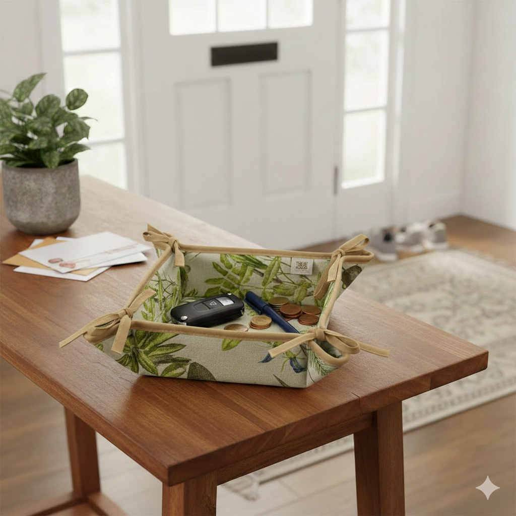 Portapane imbottito NATURA cm.20x20 con laccetti