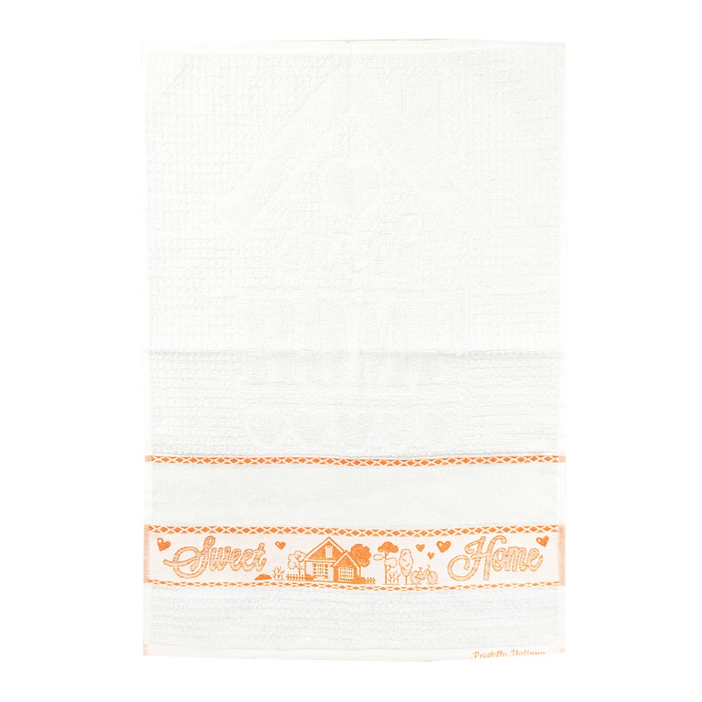 Strofinaccio spugna CASETTE cm.50x70 con inserto da ricamare