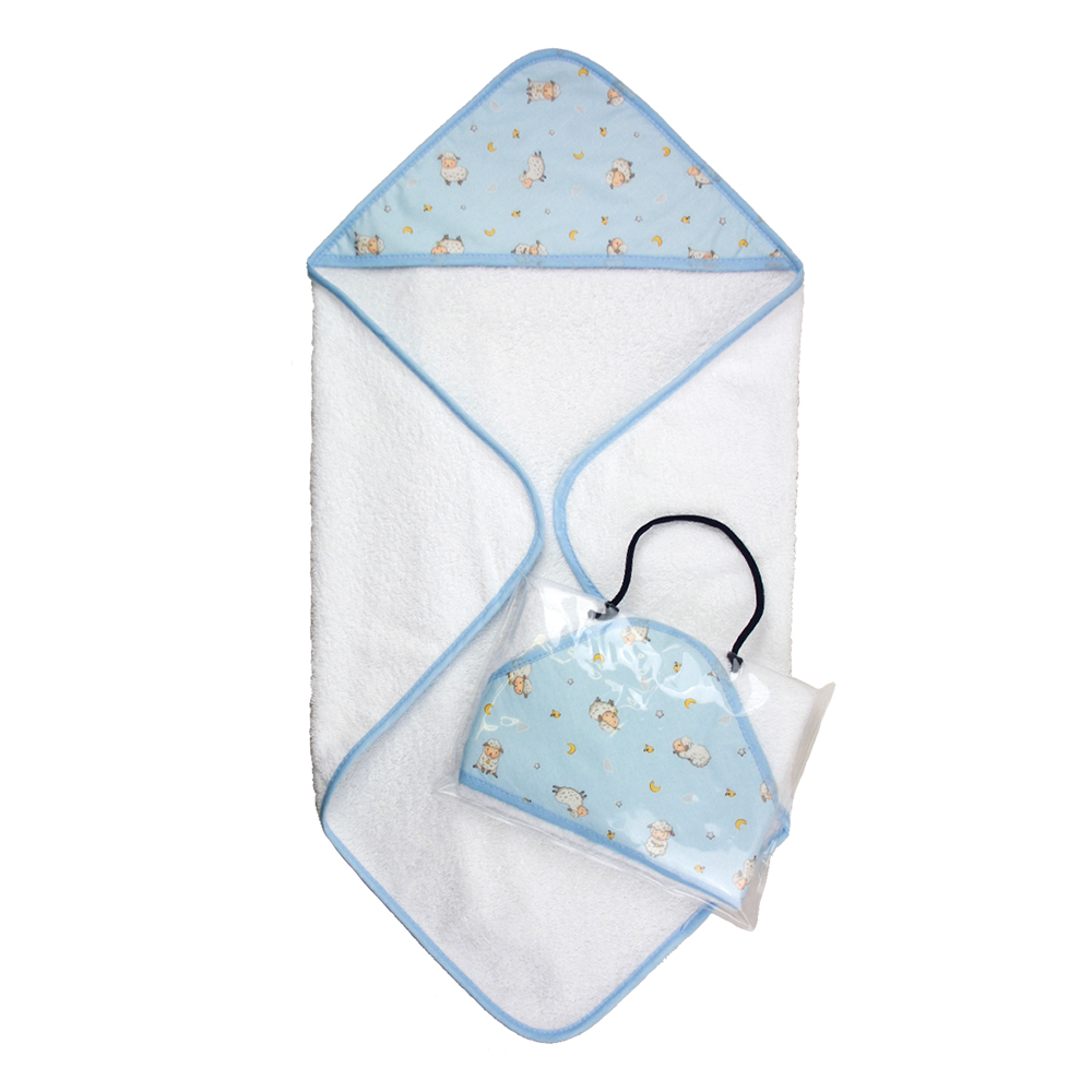 Accappatoio neonato a triangolo FLOUNDER cm.60x60 in spugna - in busta