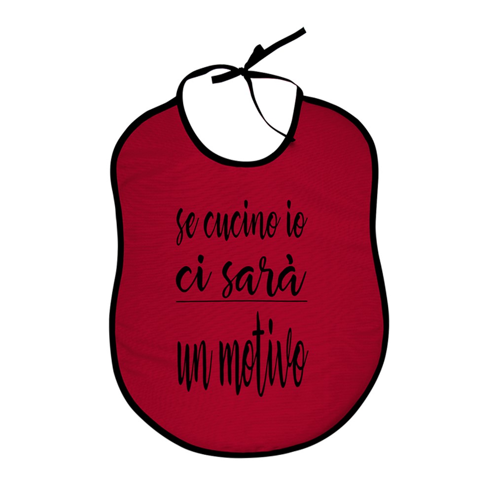 Bavaglione LA CUCINAZZA cm.45x60 con stampe SPIRITOSE