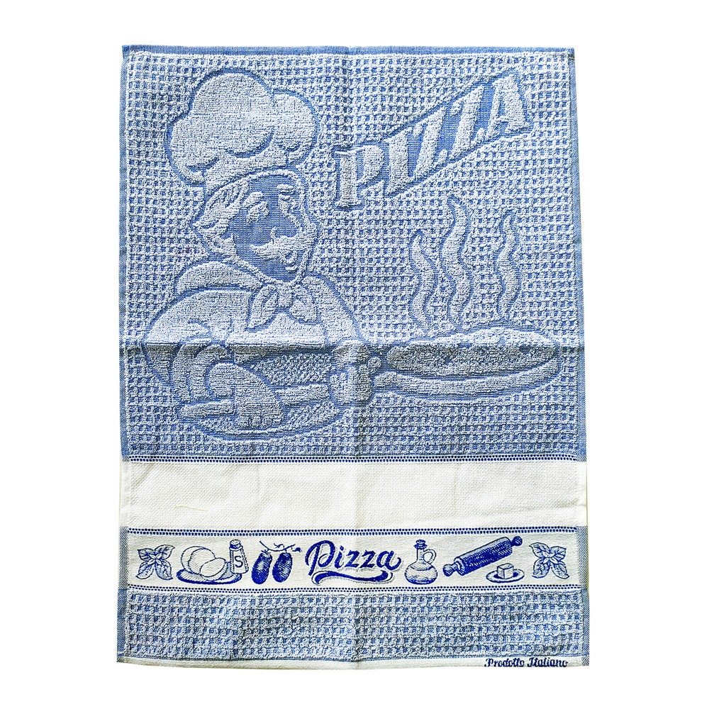 Strofinaccio PIZZA CHEF  cm.50x70 base colorata con etamine