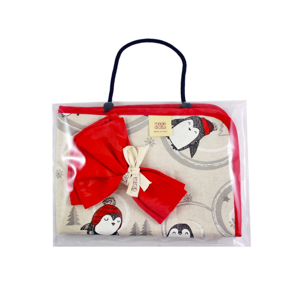 Set I colazione POLARIS:Tovaglietta imbottita cm.35x50+tovagliolo 30x30 in busta a valigetta