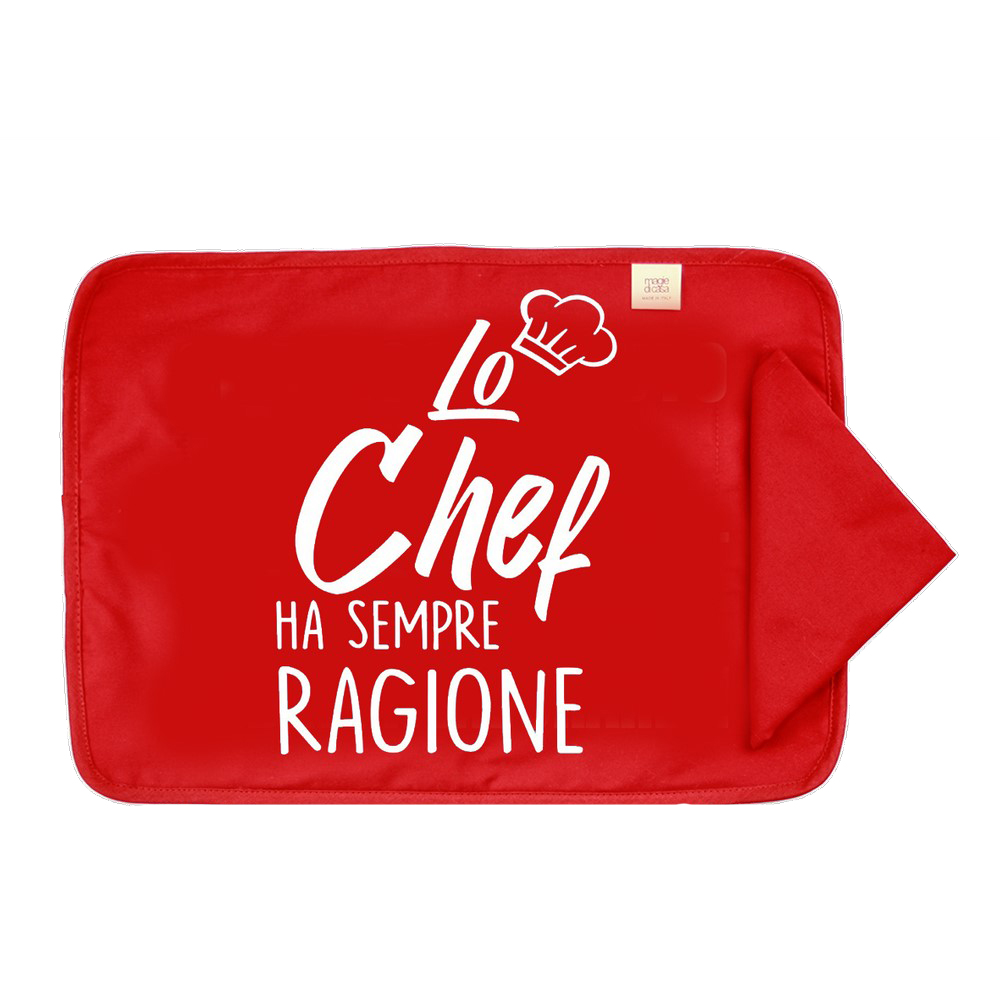 Set prima colazione NATALE: tovaglietta imbottita con TRANSFER spiritosi+tovagliolo