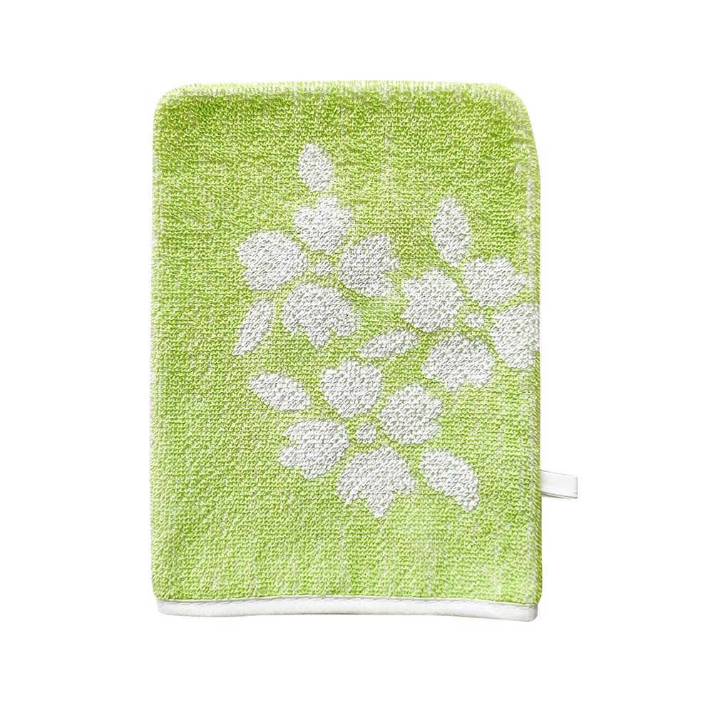 Manopola da bagno cm.15x21 senza elastico in spugna jacquard