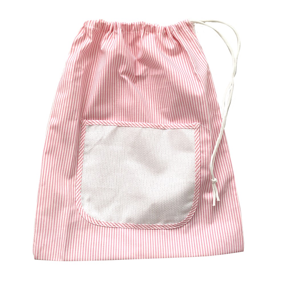 Sacchetto TASCA cm.32x38 con tasca in etamine da ricamare