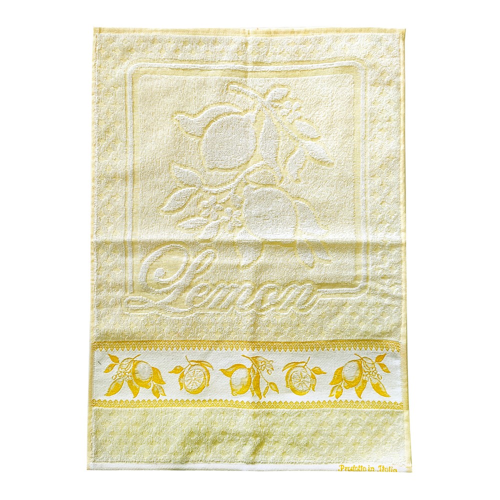 Strofinaccio LIMONI cm.50x70 base colorata 