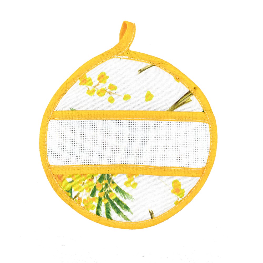 Presina  MIMOSA  quadrata e tonda - con fascia etamine  - imbustata a 3 pz 